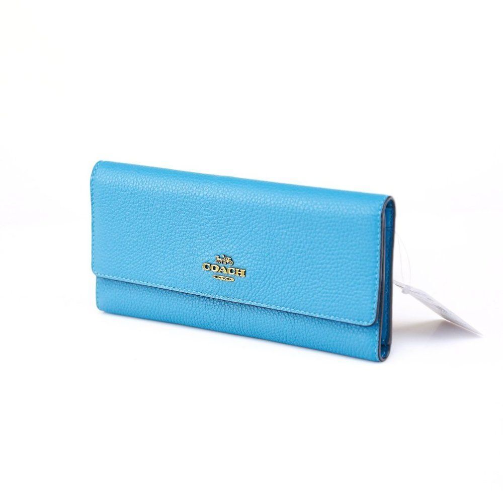 NWT Coach Trifold Soft Leather Slim Wallet